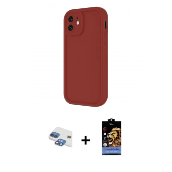 MARSİLYAN™- iPhone 11 Kılıf Yankı Yansıma Özel Seri - Siyah Buffer Hayalet Cam Ekran Koruyucu + Pers Alüminyum Kamera Lens - GI