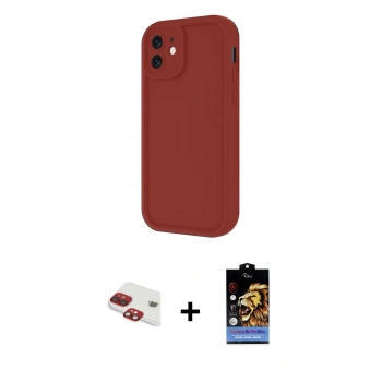 MARSİLYAN™- iPhone 11 Kılıf Yankı Yansıma Özel Seri - Siyah Buffer Hayalet Cam Ekran Koruyucu + Pers Alüminyum Kamera Lens - KI