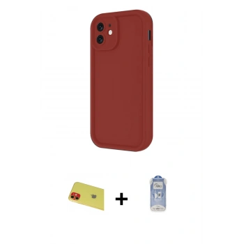 MARSİLYAN™- iPhone 11 Kılıf Yankı Yansıma Özel Seri - Siyah Joko Magic 5D Cam + Rainbow Kamera Lens Koruma Cam - KI