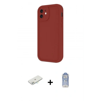 MARSİLYAN™- iPhone 11 Kılıf Yankı Yansıma Özel Seri - Siyah Joko Magic 5D Cam + Renkli Kamera Lens Koruma Cam - SI