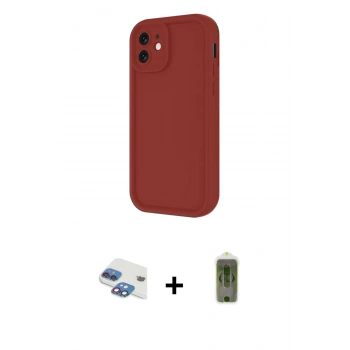 MARSİLYAN™- iPhone 11 Kılıf Yankı Yansıma Özel Seri - Siyah Joko Magic 5D Hayalet Cam + Pers Alüminyum Kamera Lens - GI