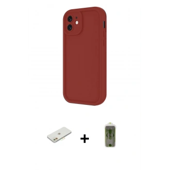 MARSİLYAN™- iPhone 11 Kılıf Yankı Yansıma Özel Seri - Siyah Joko Magic 5D Hayalet Cam + Renkli Kamera Lens Koruma Cam - TU