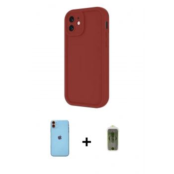 MARSİLYAN™- iPhone 11 Kılıf Yankı Yansıma Özel Seri - Siyah Joko Magic 5D Hayalet Cam + Neon Fosforlu Kamera Lens - TU
