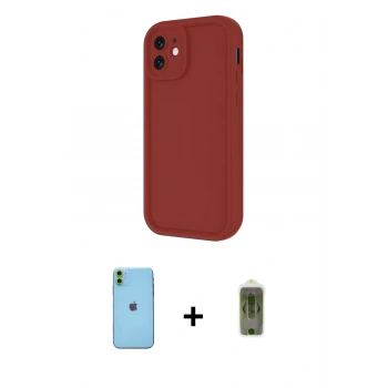MARSİLYAN™- iPhone 11 Kılıf Yankı Yansıma Özel Seri - Siyah Joko Magic 5D Hayalet Cam + Neon Fosforlu Kamera Lens - YL