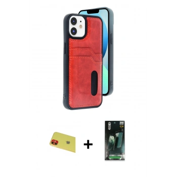 MARSİLYAN™- iPhone 11 Kılıf Yörünge Işık Serisi - Şeffaf 360 Full Body Arka Koruyucu + Rainbow Kamera Lens Koruma Cam - KI