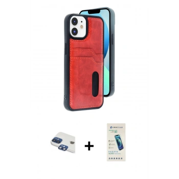 MARSİLYAN™- iPhone 11 Kılıf Yörünge Işık Serisi - Şeffaf Pasifik Cam Ekran Koruyucu + Pers Alüminyum Kamera Lens - LT