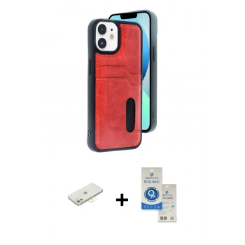 MARSİLYAN™- iPhone 11 Kılıf Yörünge Işık Serisi - Şeffaf Royal Nano Ekran Koruyucu + Renkli Kamera Lens Koruma Cam - SI
