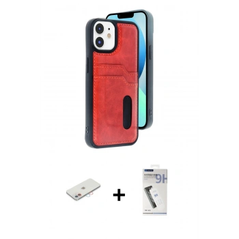 MARSİLYAN™- iPhone 11 Kılıf Yörünge Işık Serisi - Şeffaf Uv Polymer Nano Ekran Koruyucu + Renkli Kamera Lens Koruma Cam - PE