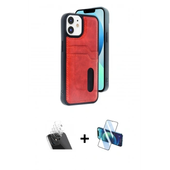MARSİLYAN™- iPhone 11 Kılıf Yörünge Işık Serisi - Siyah 3D Antistatik Cam Ekran Koruyucu + Kamera Lens Koruma Cam - SF