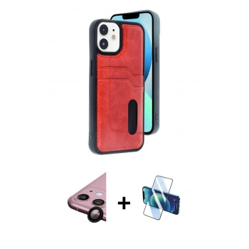 MARSİLYAN™- iPhone 11 Kılıf Yörünge Işık Serisi - Siyah 3D Antistatik Cam Ekran Koruyucu + Raze Metal Kamera Lens - SH