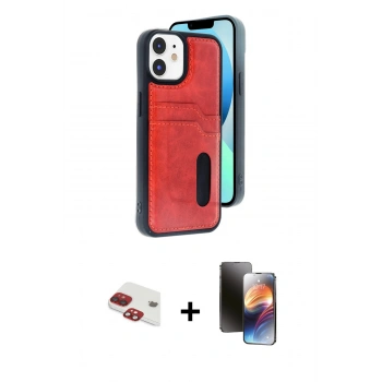 MARSİLYAN™- iPhone 11 Kılıf Yörünge Işık Serisi - Siyah 3D Antistatik Mat Seramik Nano Ekran Koruyucu + Pers Alüminyum Kamera Lens - KI