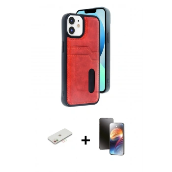 MARSİLYAN™- iPhone 11 Kılıf Yörünge Işık Serisi - Siyah 3D Antistatik Mat Seramik Nano Ekran Koruyucu + Renkli Kamera Lens Koruma Cam - YL