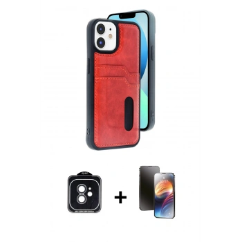 MARSİLYAN™- iPhone 11 Kılıf Yörünge Işık Serisi - Siyah 3D Antistatik Mat Seramik Nano Ekran Koruyucu + PVD Metal Kamera Lens - SH