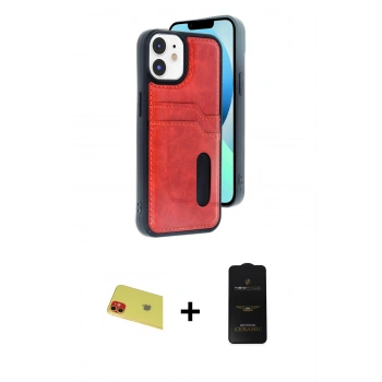 MARSİLYAN™- iPhone 11 Kılıf Yörünge Işık Serisi - Siyah 6D Antistatik Mat Seramik Hayalet Nano Ekran Koruyucu + Rainbow Kamera Lens Koruma Cam - KI