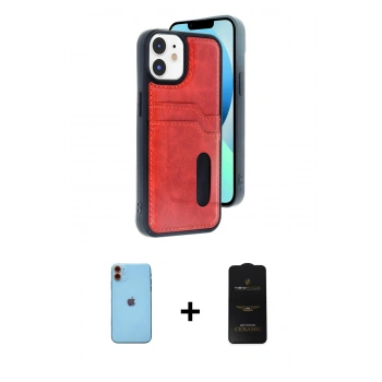 MARSİLYAN™- iPhone 11 Kılıf Yörünge Işık Serisi - Siyah 6D Antistatik Mat Seramik Hayalet Nano Ekran Koruyucu + Neon Fosforlu Kamera Lens - TU