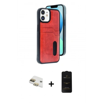 MARSİLYAN™- iPhone 11 Kılıf Yörünge Işık Serisi - Siyah 6D Antistatik Mat Seramik Hayalet Nano Ekran Koruyucu + Pers Alüminyum Kamera Lens - GD
