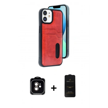 MARSİLYAN™- iPhone 11 Kılıf Yörünge Işık Serisi - Siyah 6D Antistatik Mat Seramik Hayalet Nano Ekran Koruyucu + PVD Metal Kamera Lens - TU