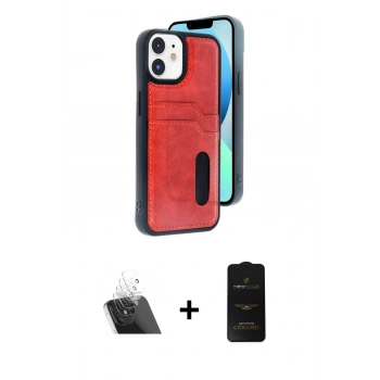 MARSİLYAN™- iPhone 11 Kılıf Yörünge Işık Serisi - Siyah 6D Antistatik Mat Seramik Hayalet Nano Ekran Koruyucu + Kamera Lens Koruma Cam - SF