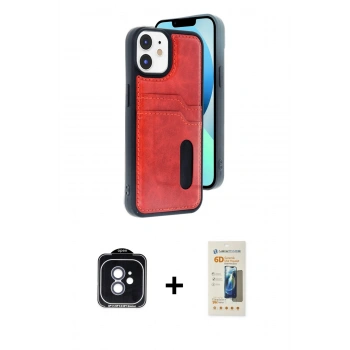MARSİLYAN™- iPhone 11 Kılıf Yörünge Işık Serisi - Siyah 6D Mat Seramik Hayalet Nano Ekran Koruyucu + PVD Metal Kamera Lens - MI