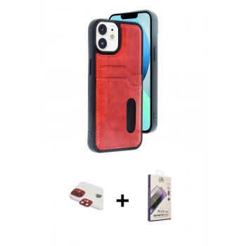 MARSİLYAN™- iPhone 11 Kılıf Yörünge Işık Serisi - Siyah Bilvis 3D Mat Cam Ekran Koruyucu + Pers Alüminyum Kamera Lens - KI