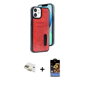MARSİLYAN™- iPhone 11 Kılıf Yörünge Işık Serisi - Siyah Buffer Hayalet Cam Ekran Koruyucu + Pers Alüminyum Kamera Lens - GD