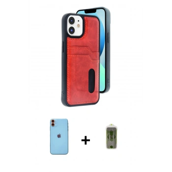 MARSİLYAN™- iPhone 11 Kılıf Yörünge Işık Serisi - Siyah Joko Magic 5D Hayalet Cam + Neon Fosforlu Kamera Lens - TU