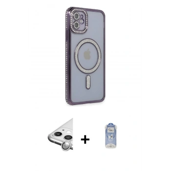 MARSİLYAN™- iPhone 11 Kılıf Zirve Doku Prime - Siyah Joko Magic 5D Cam + Raze Metal Kamera Lens - GS