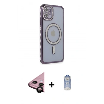 MARSİLYAN™- iPhone 11 Kılıf Zirve Doku Prime - Siyah Joko Magic 5D Cam + Raze Metal Kamera Lens - SH