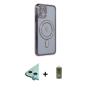 MARSİLYAN™- iPhone 11 Kılıf Zirve Doku Prime - Siyah Joko Magic 5D Hayalet Cam + Raze Metal Kamera Lens - MI