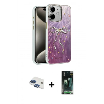 MARSİLYAN™- iPhone 11 Kılıf Zirve Modern Prime - Şeffaf 360 Full Body Arka Koruyucu + Pers Alüminyum Kamera Lens - LT
