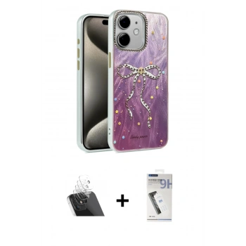 MARSİLYAN™- iPhone 11 Kılıf Zirve Modern Prime - Şeffaf Uv Polymer Nano Ekran Koruyucu + Kamera Lens Koruma Cam - SF