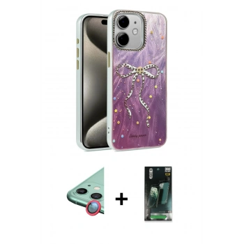 MARSİLYAN™- iPhone 11 Kılıf Zirve Modern Prime - Siyah 360 Mat Full Body Arka Koruyucu + Raze Metal Kamera Lens - KI