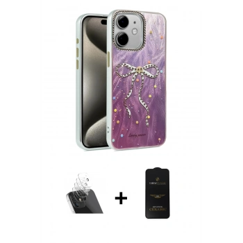 MARSİLYAN™- iPhone 11 Kılıf Zirve Modern Prime - Siyah 6D Antistatik Mat Seramik Hayalet Nano Ekran Koruyucu + Kamera Lens Koruma Cam - SF