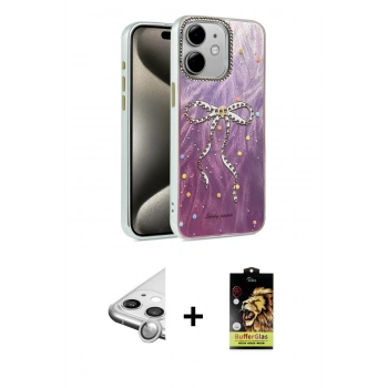 MARSİLYAN™- iPhone 11 Kılıf Zirve Modern Prime - Siyah Buffer Cam Ekran Koruyucu + Raze Metal Kamera Lens - GS