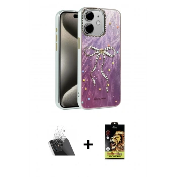 MARSİLYAN™- iPhone 11 Kılıf Zirve Modern Prime - Siyah Buffer Cam Ekran Koruyucu + Kamera Lens Koruma Cam - SF