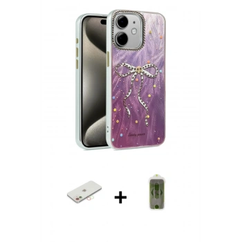 MARSİLYAN™- iPhone 11 Kılıf Zirve Modern Prime - Siyah Joko Magic 5D Hayalet Cam + Renkli Kamera Lens Koruma Cam - YL