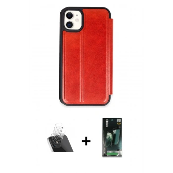 MARSİLYAN™- iPhone 11 Kılıf Zirve Yansıma Serisi - Şeffaf 360 Full Body Arka Koruyucu + Kamera Lens Koruma Cam - SF