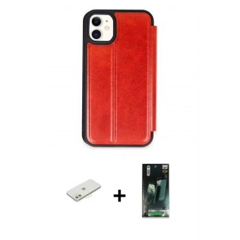 MARSİLYAN™- iPhone 11 Kılıf Zirve Yansıma Serisi - Şeffaf 360 Full Body Arka Koruyucu + Renkli Kamera Lens Koruma Cam - TU
