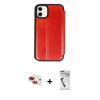 MARSİLYAN™- iPhone 11 Kılıf Zirve Yansıma Serisi - Şeffaf Uv Polymer Nano Ekran Koruyucu + Pers Alüminyum Kamera Lens - KI
