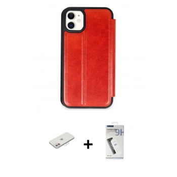 MARSİLYAN™- iPhone 11 Kılıf Zirve Yansıma Serisi - Şeffaf Uv Polymer Nano Ekran Koruyucu + Renkli Kamera Lens Koruma Cam - PE