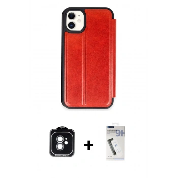 MARSİLYAN™- iPhone 11 Kılıf Zirve Yansıma Serisi - Şeffaf Uv Polymer Nano Ekran Koruyucu + PVD Metal Kamera Lens - YL