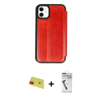 MARSİLYAN™- iPhone 11 Kılıf Zirve Yansıma Serisi - Şeffaf Uv Polymer Nano Ekran Koruyucu + Rainbow Kamera Lens Koruma Cam - KI