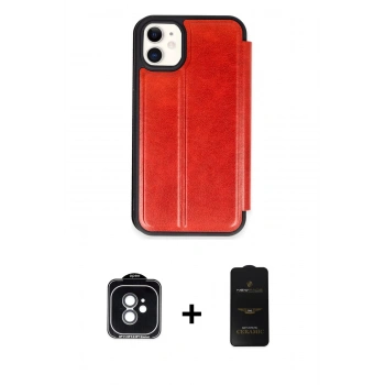 MARSİLYAN™- iPhone 11 Kılıf Zirve Yansıma Serisi - Siyah 6D Antistatik Mat Seramik Hayalet Nano Ekran Koruyucu + PVD Metal Kamera Lens - YL