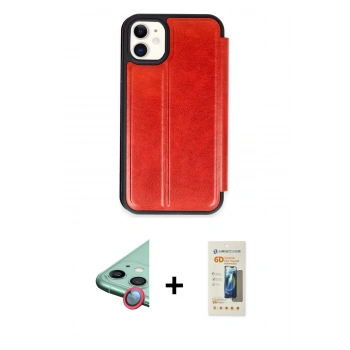 MARSİLYAN™- iPhone 11 Kılıf Zirve Yansıma Serisi - Siyah 6D Mat Seramik Hayalet Nano Ekran Koruyucu + Raze Metal Kamera Lens - KI