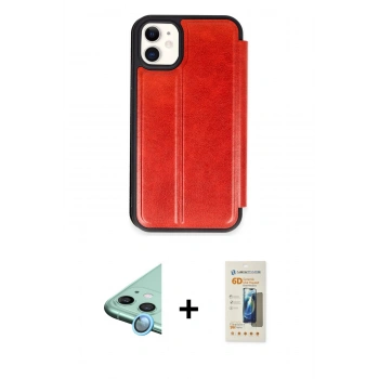 MARSİLYAN™- iPhone 11 Kılıf Zirve Yansıma Serisi - Siyah 6D Mat Seramik Hayalet Nano Ekran Koruyucu + Raze Metal Kamera Lens - MI
