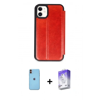 MARSİLYAN™- iPhone 11 Kılıf Zirve Yansıma Serisi - Siyah Bilvis 5in1 3D Magic Cam Ekran Koruyucu + Neon Fosforlu Kamera Lens - TU