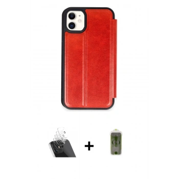MARSİLYAN™- iPhone 11 Kılıf Zirve Yansıma Serisi - Siyah Joko Magic 5D Hayalet Cam + Kamera Lens Koruma Cam - SF