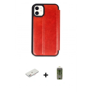 MARSİLYAN™- iPhone 11 Kılıf Zirve Yansıma Serisi - Siyah Joko Magic 5D Hayalet Cam + Renkli Kamera Lens Koruma Cam - PE