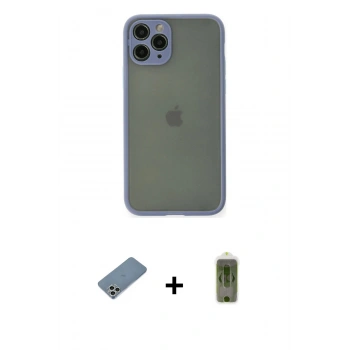MARSİLYAN™- iPhone 11 Pro Kılıf Ahenk Çizgi Serisi - Siyah Joko Magic 5D Hayalet Cam + Shine Kamera Lens Koruma Cam - GS