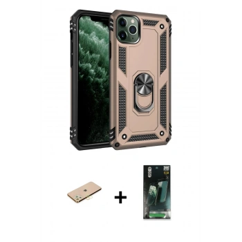 MARSİLYAN™- iPhone 11 Pro Kılıf Ahenk Klasik Koleksiyonu - Şeffaf 360 Full Body Arka Koruyucu + Renkli Kamera Lens Koruma Cam - SI
